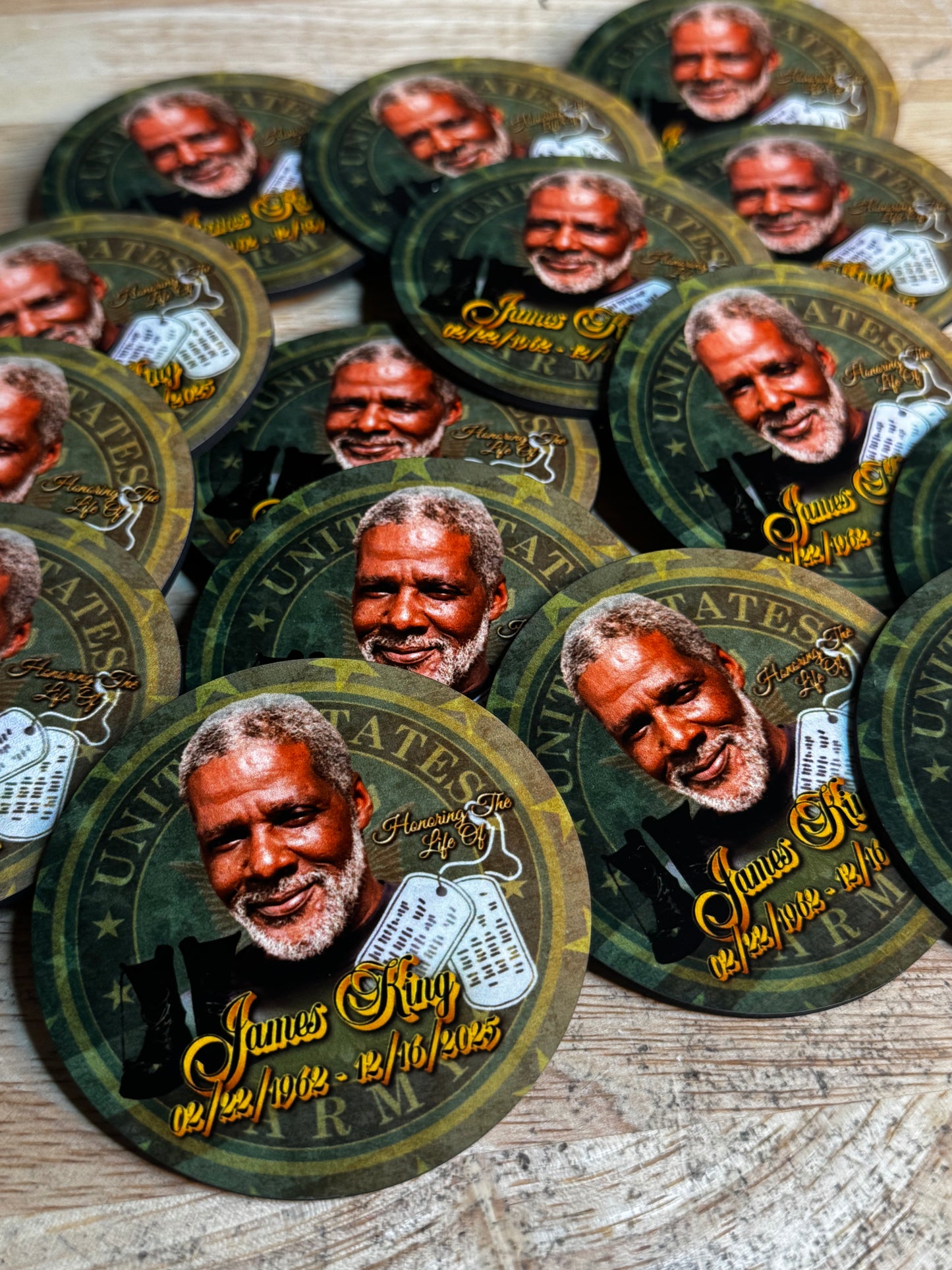 Custom Memorial Buttons