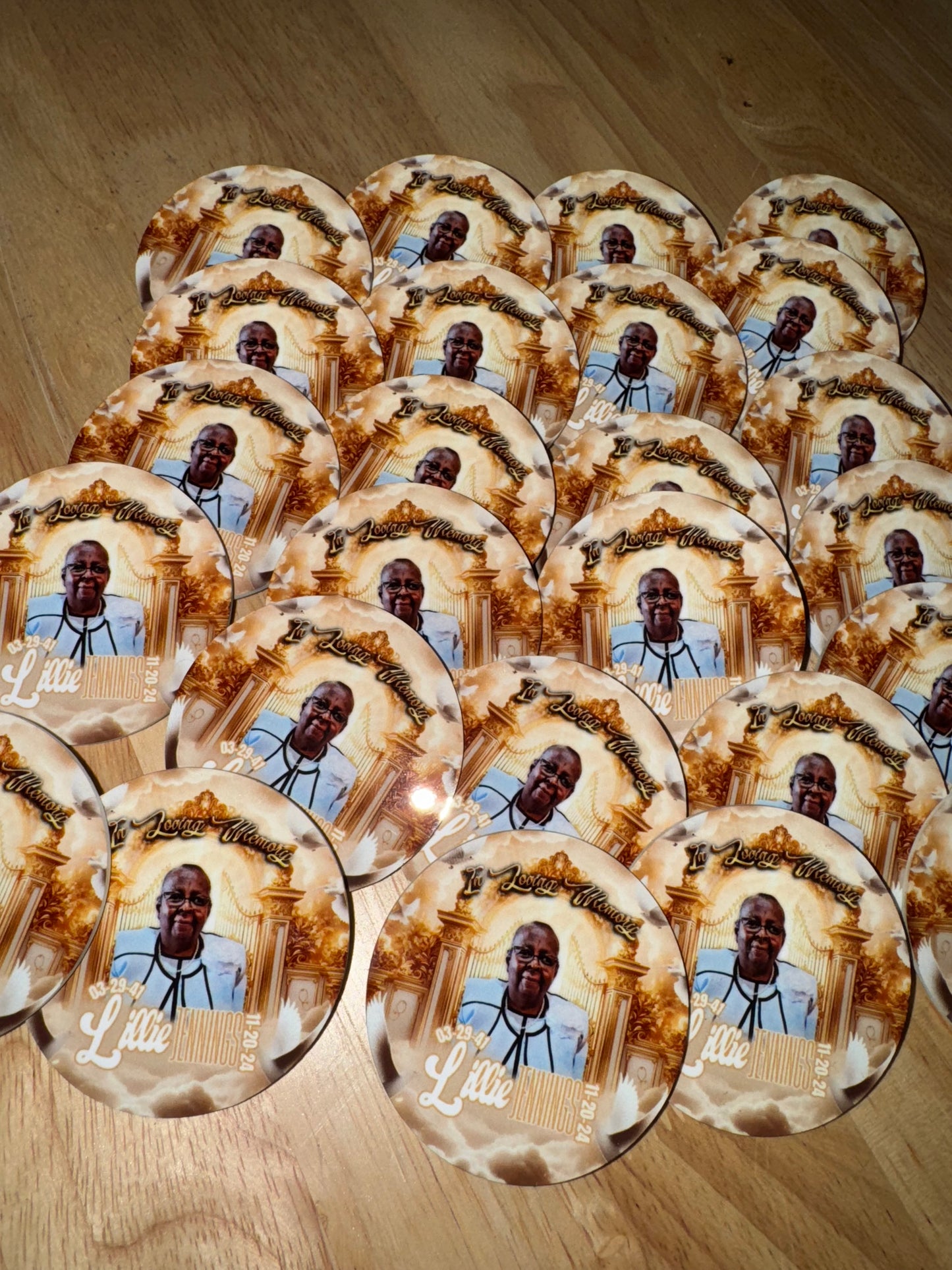 Custom Memorial Buttons