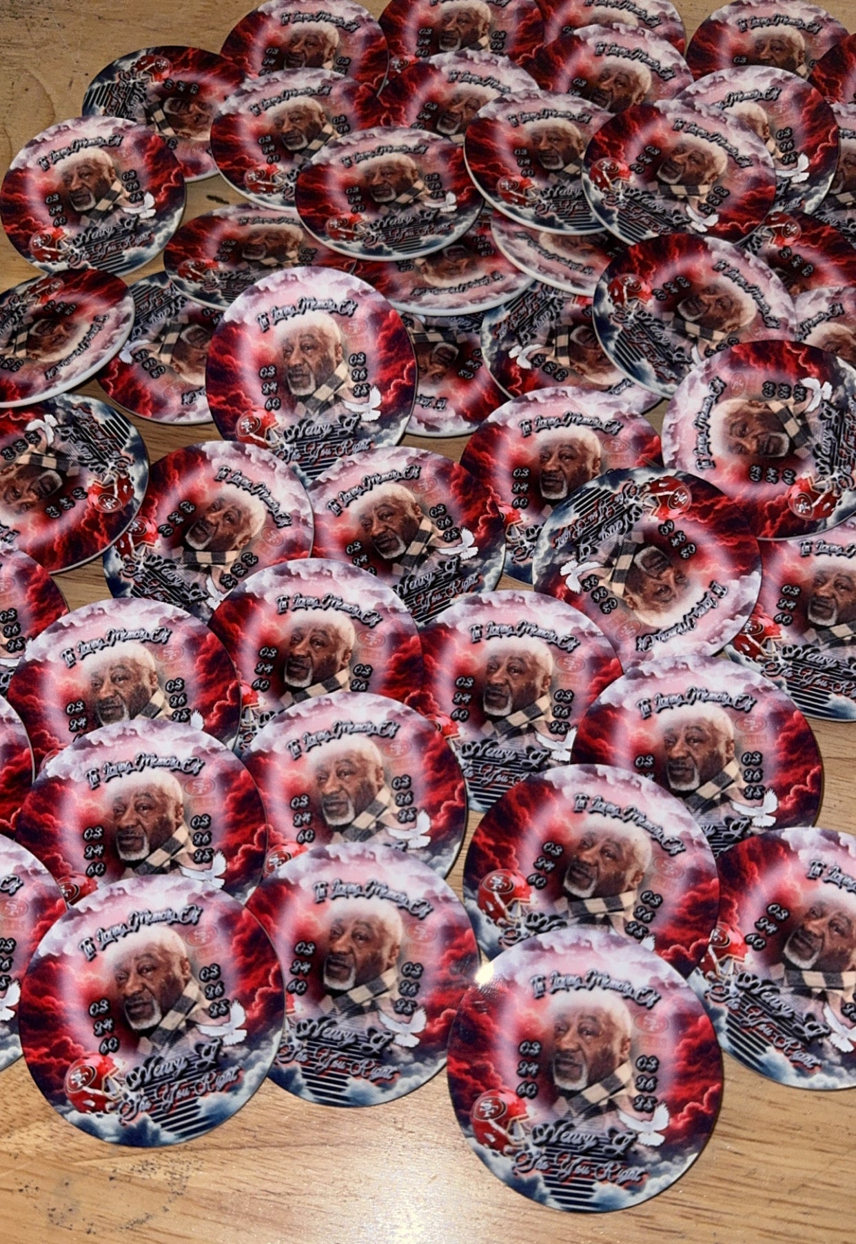 Custom Memorial Buttons