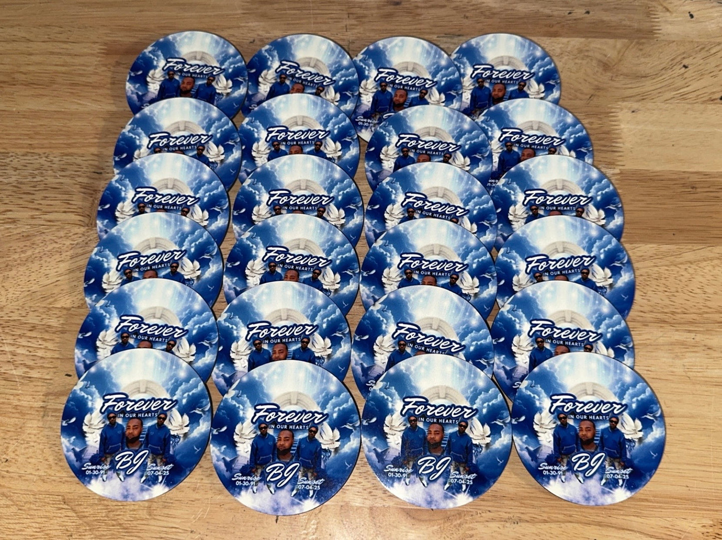 Custom Memorial Buttons