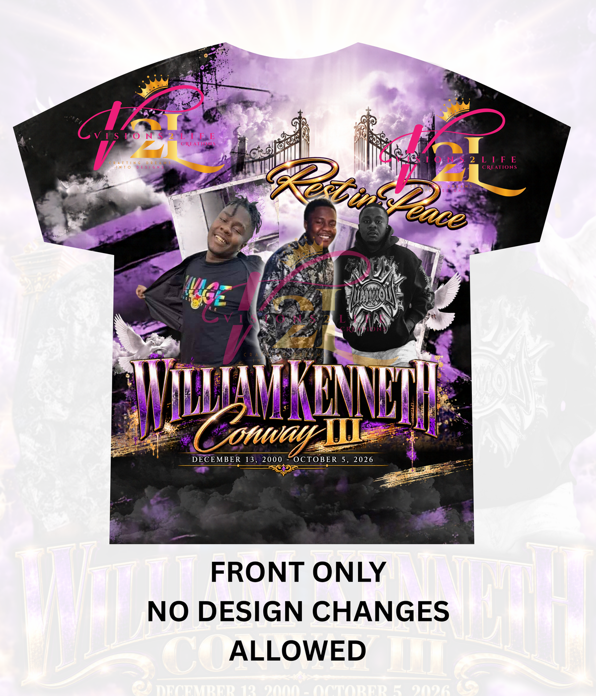 William's 3D Shirt *Front only (No design changes are allowed)