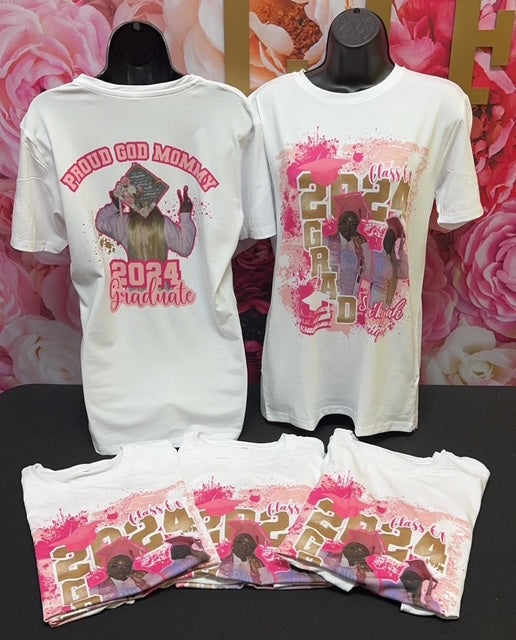 Custom Graduation T-shirt ( Front and Back )